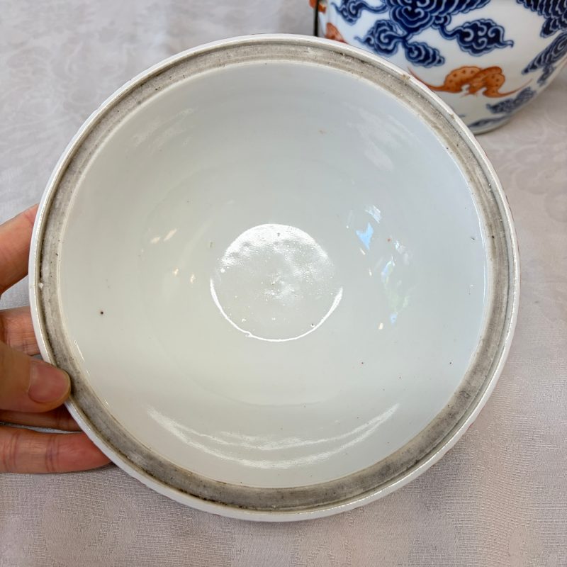 洪福齊天 | A pair of Chinese blue, white and iron-red 'Hong Fu Qi Tian 洪福齊天' warming bowls and covers - 图15