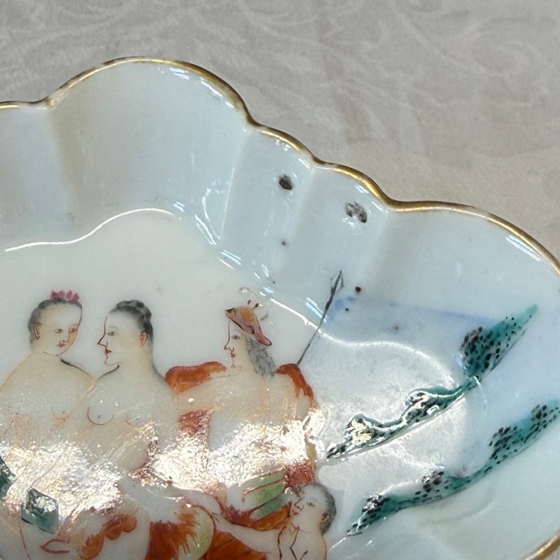 A fine Chinese export porcelain 'Judgement of Paris' spoon tray - 图5