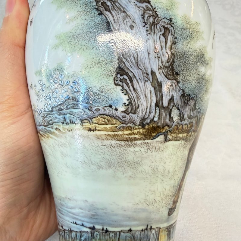漁樵耕讀 | A set of four Chinese famille rose 'Yu Qiao Geng Du 漁樵耕讀' vases - 图33