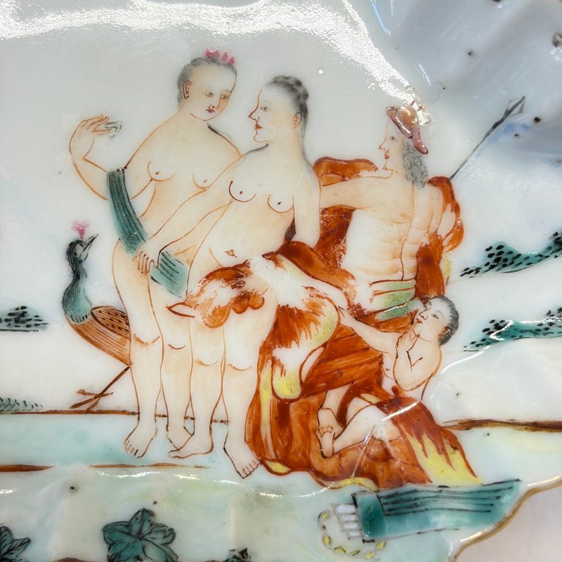 A fine Chinese export porcelain 'Judgement of Paris' spoon tray - 图7