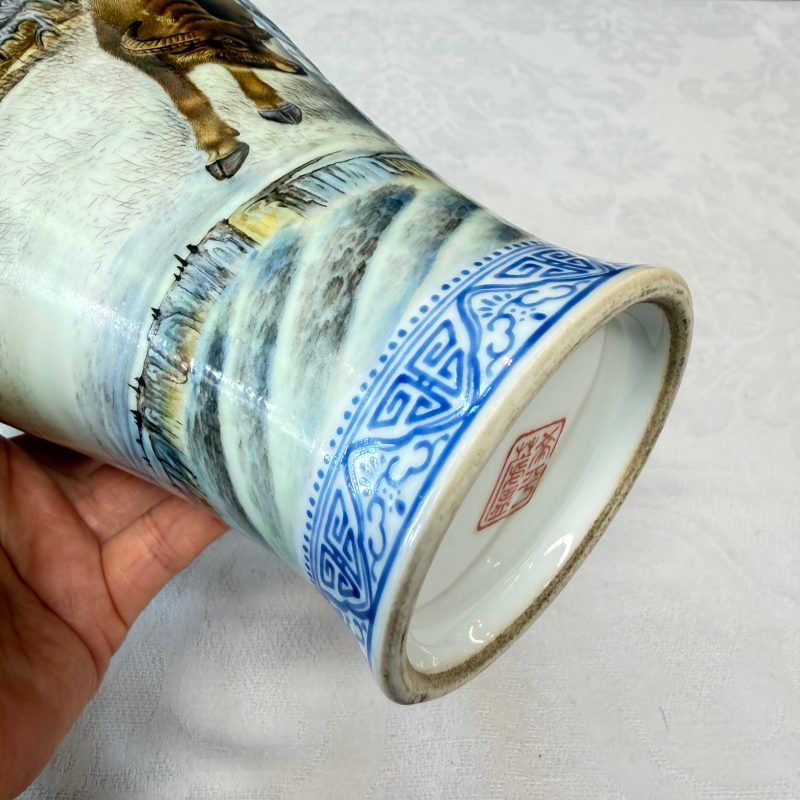 漁樵耕讀 | A set of four Chinese famille rose 'Yu Qiao Geng Du 漁樵耕讀' vases - 图37