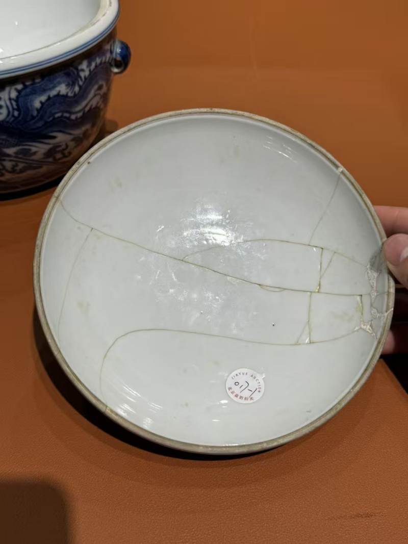 清光绪青花凤纹温锅 - 图9