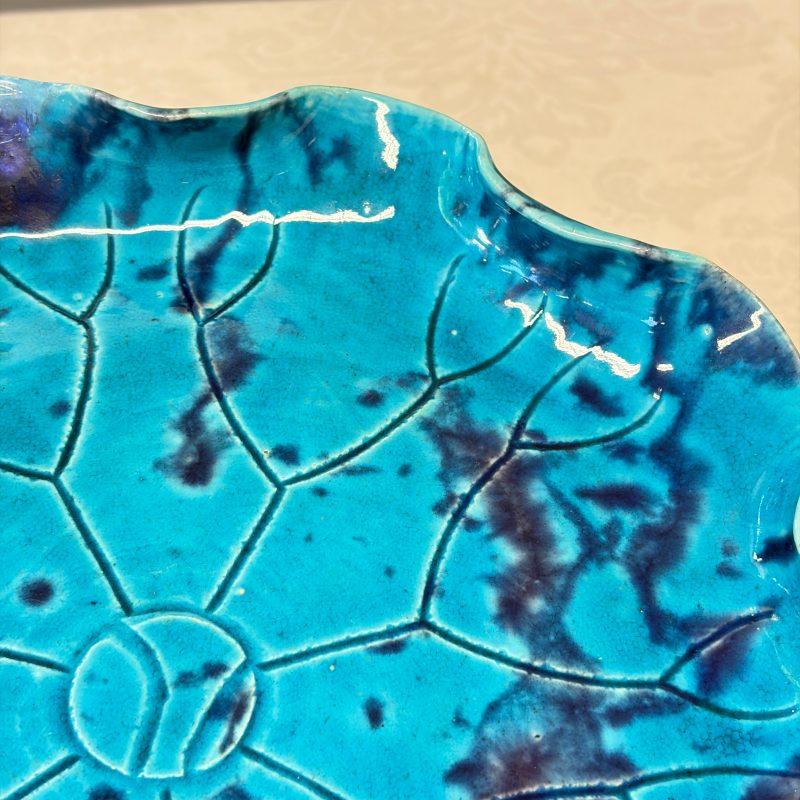 A Chinese turquoise-glazed purple-splashed 'Lotus Leaf' dish - 图9