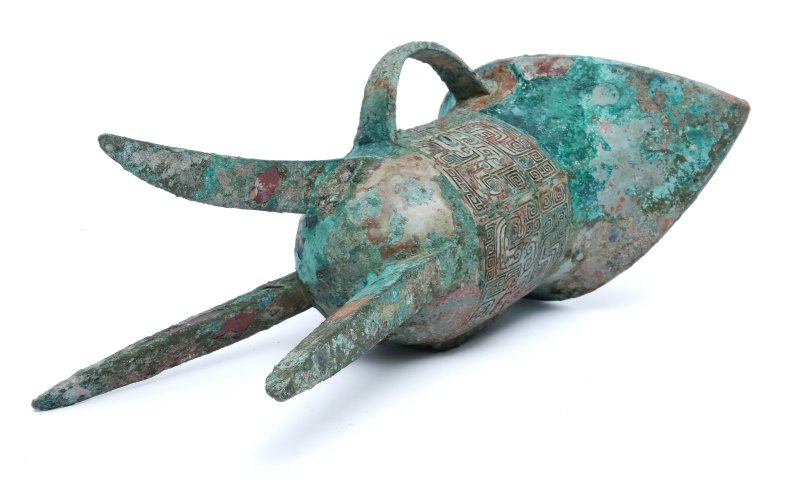 An archaic inscribed bronze ritual wine vessel, Jue - 图6