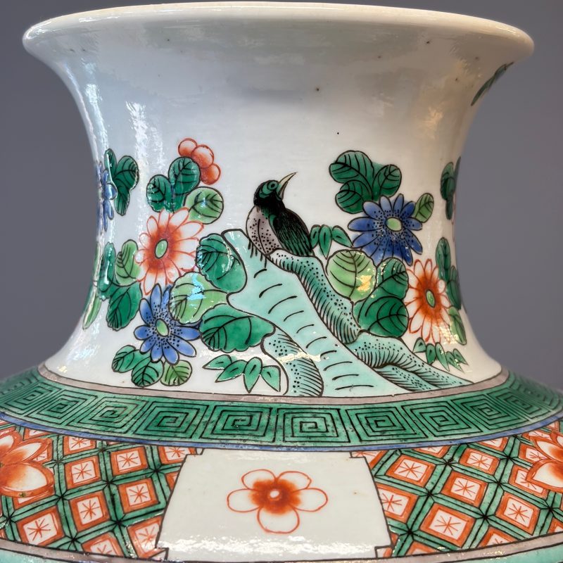 A Chinese famille verte 'Pheasants among Flowering branches' vase - 图9