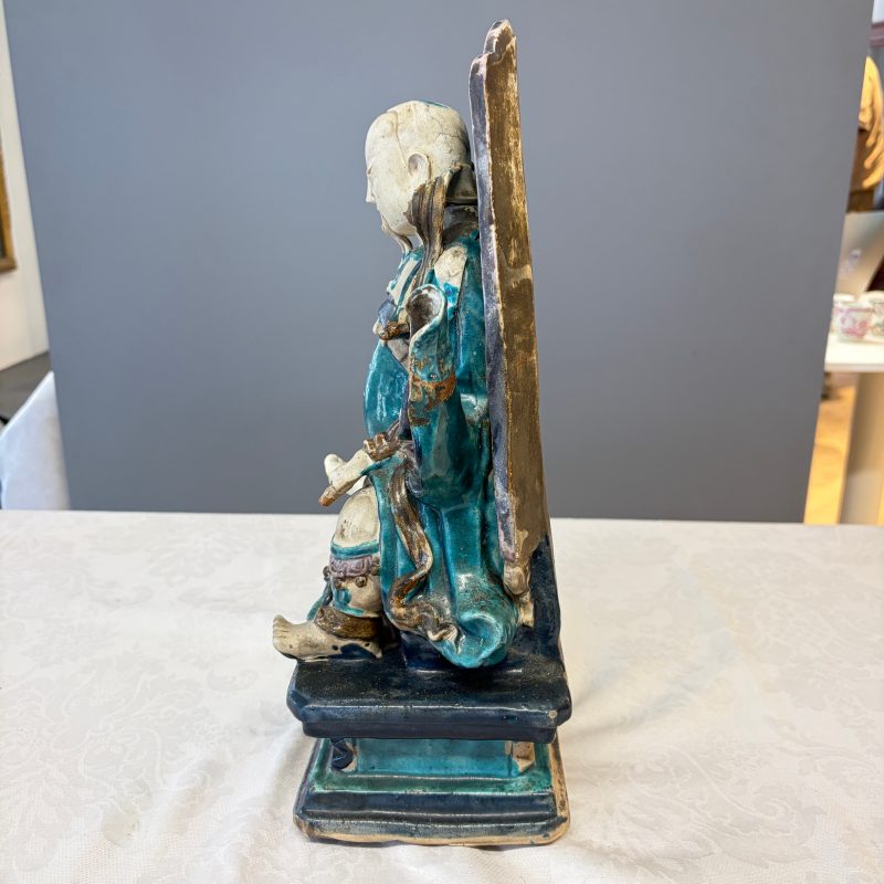 A Chinese Fahua-glazed stoneware model of Zhenwu - 图22