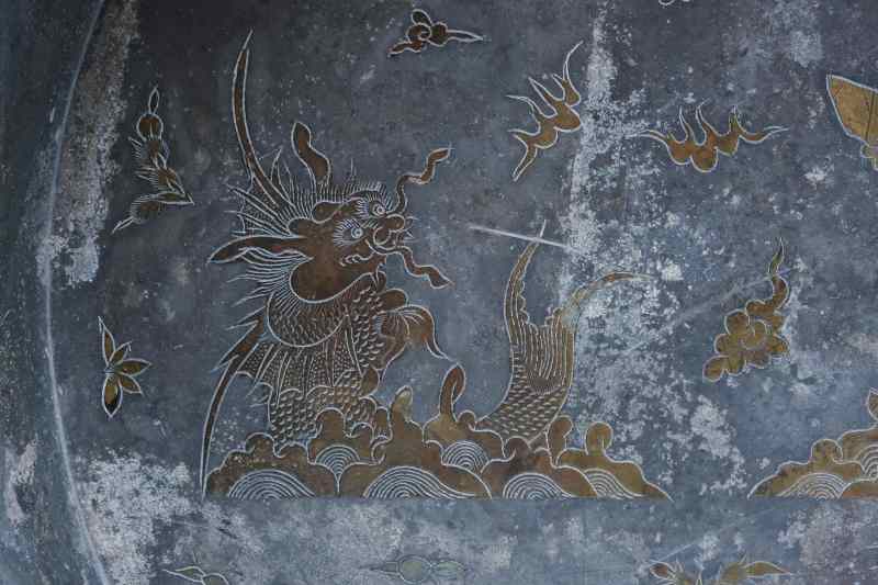 A large mixed metal pewter inlay dish 'Leaping the Dragon Gate', Xi Lian Pen (wash basin) - 图14