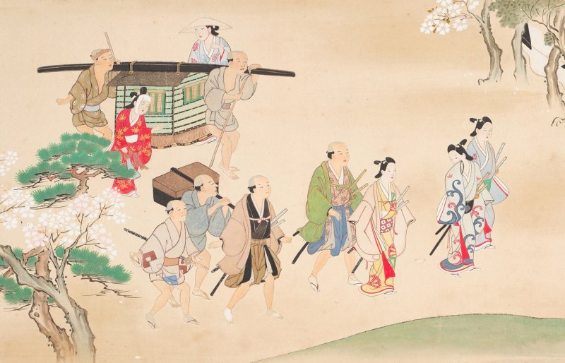 Tamura Suio (fl. 1681-1736), Cherry blossom viewing and pleasure boats, Edo period, early 18th century | 田村水鷗　花見舟遊図巻　江戸時代中期　18世紀前半 - 图7