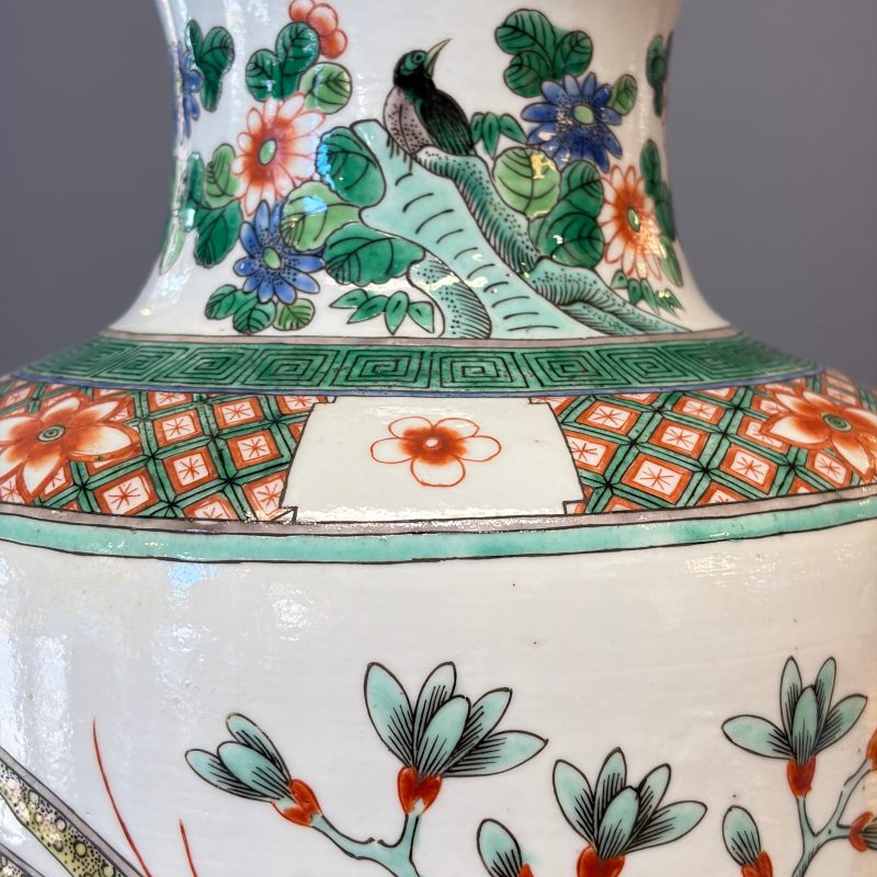 A Chinese famille verte 'Pheasants among Flowering branches' vase - 图10