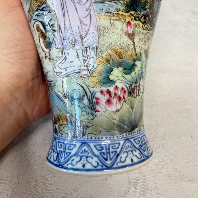 漁樵耕讀 | A set of four Chinese famille rose 'Yu Qiao Geng Du 漁樵耕讀' vases - 图41