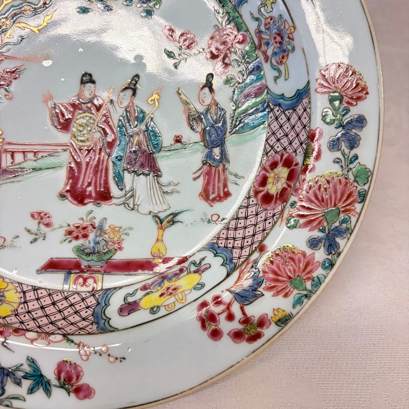 吹蕭引鳳 | A pair of Chinese famille rose 'Chui Xiao Yin Feng 吹蕭引鳳' plates - 图18