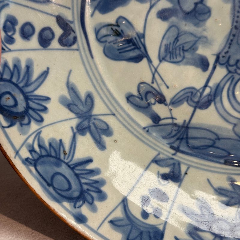 A Chinese Swatow blue and white 'Phoenix' dish - 图4