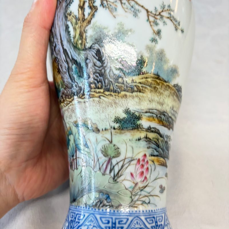 漁樵耕讀 | A set of four Chinese famille rose 'Yu Qiao Geng Du 漁樵耕讀' vases - 图43