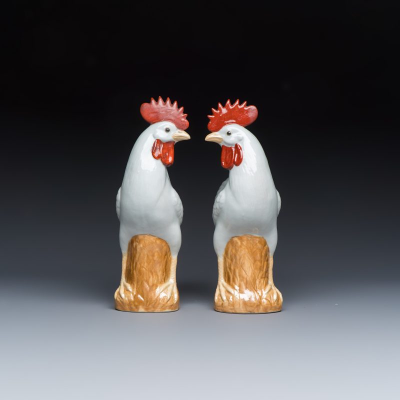 Three pairs of Chinese white-glazed birds - 图2