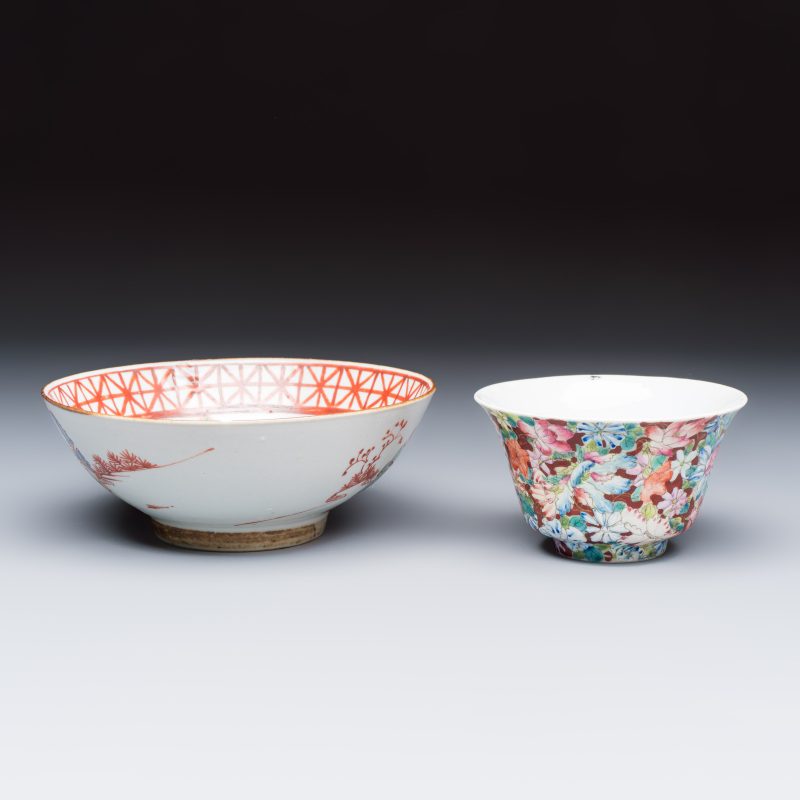 Four Chinese famille rose and polychrome-decorated wares - 图4