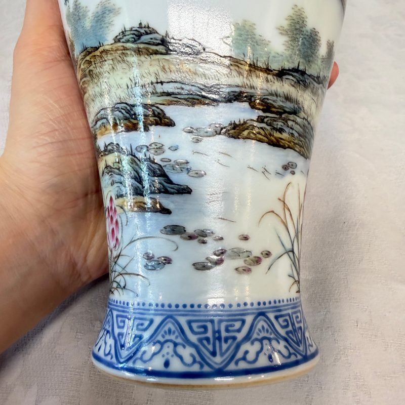 漁樵耕讀 | A set of four Chinese famille rose 'Yu Qiao Geng Du 漁樵耕讀' vases - 图45