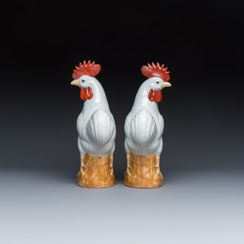 Three pairs of Chinese white-glazed birds - 图4