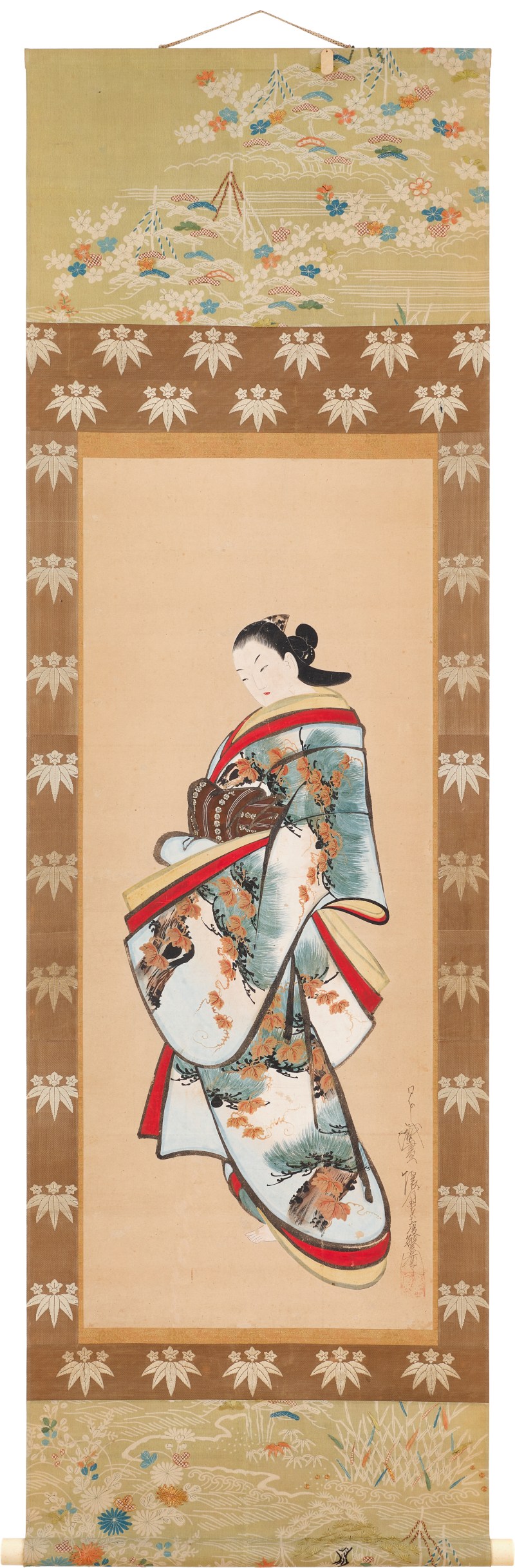 Kaigetsudo Dohan (active circa 1710–16), Standing courtesan, Edo period, early 18th century | 懐月堂度繁　立美人図　江戸時代中期　18世紀前半 - 图2