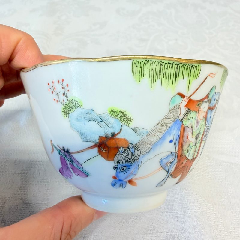 A pair of Chinese doucai bowls with floral design - 图47