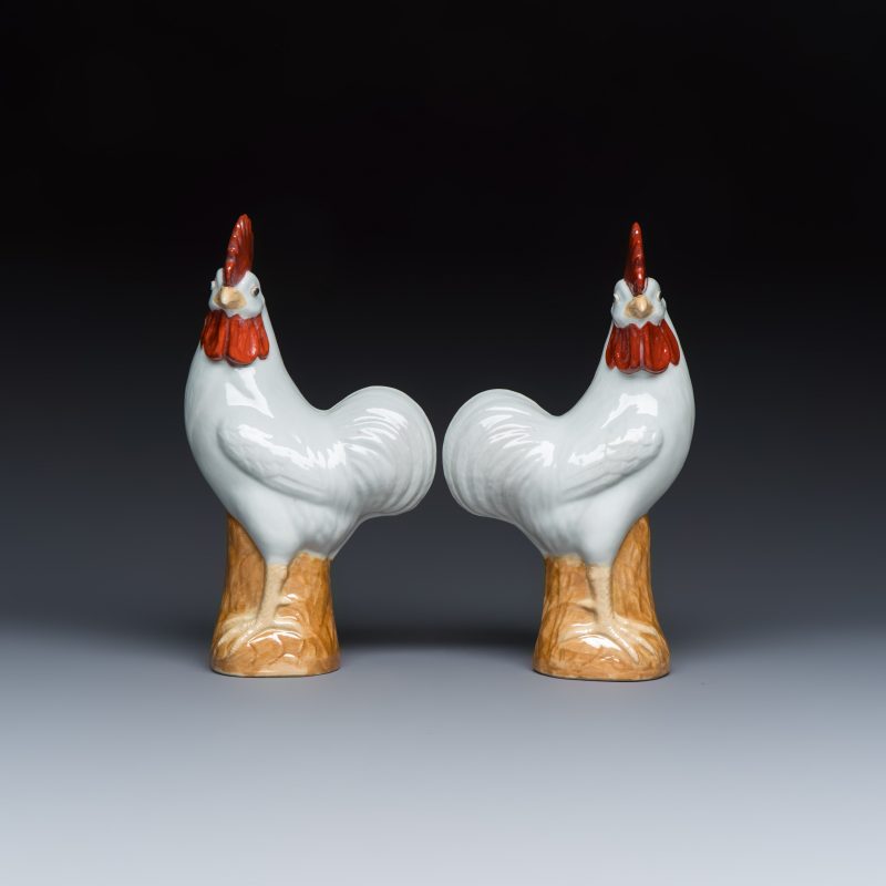 Three pairs of Chinese white-glazed birds - 图5