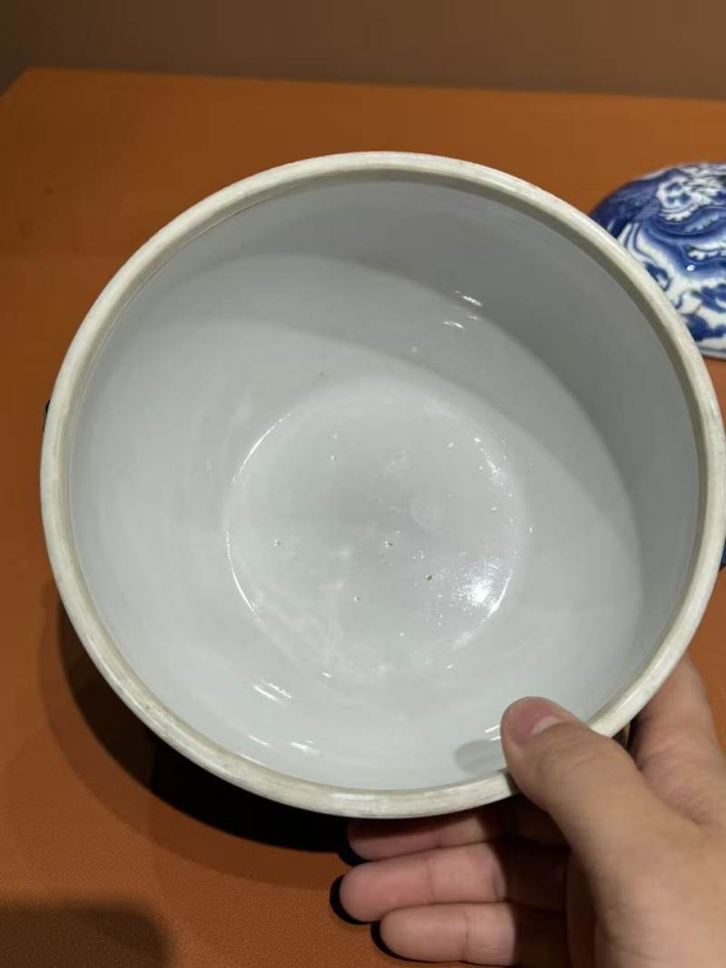 清光绪青花凤纹温锅 - 图11