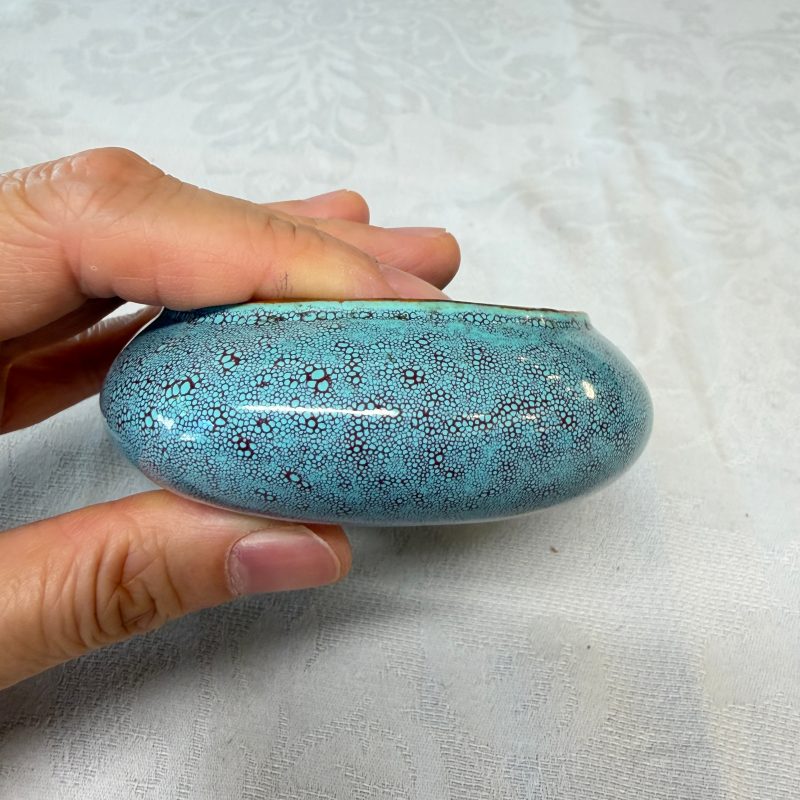 A Chinese robin’s egg-glazed 'Chilong' square brush pot and a brush washer - 图10
