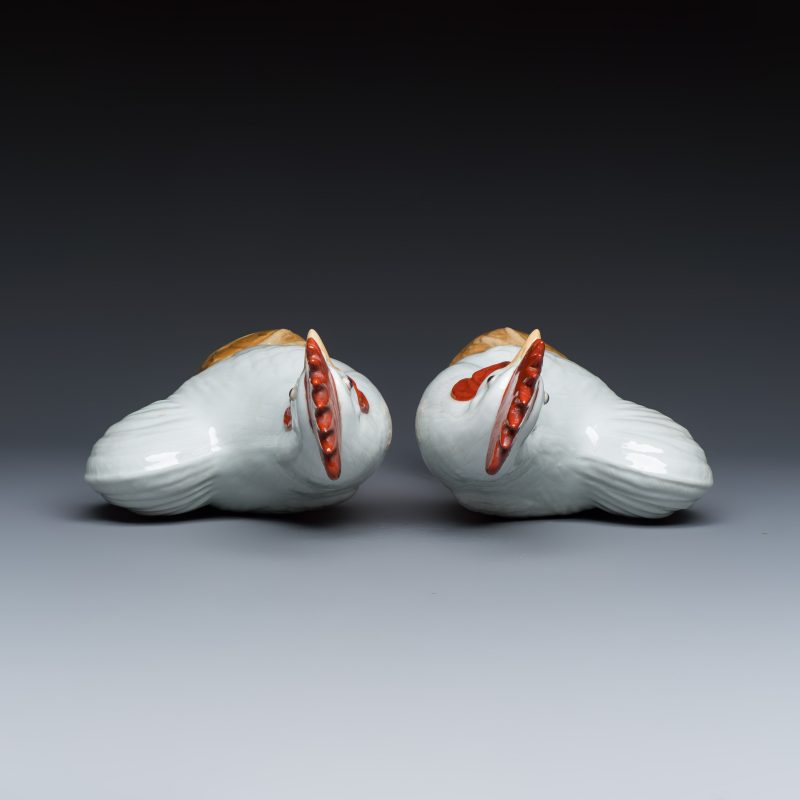 Three pairs of Chinese white-glazed birds - 图6