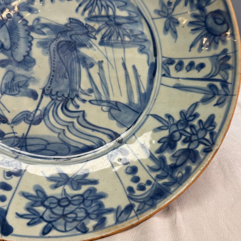 A Chinese Swatow blue and white 'Phoenix' dish - 图8
