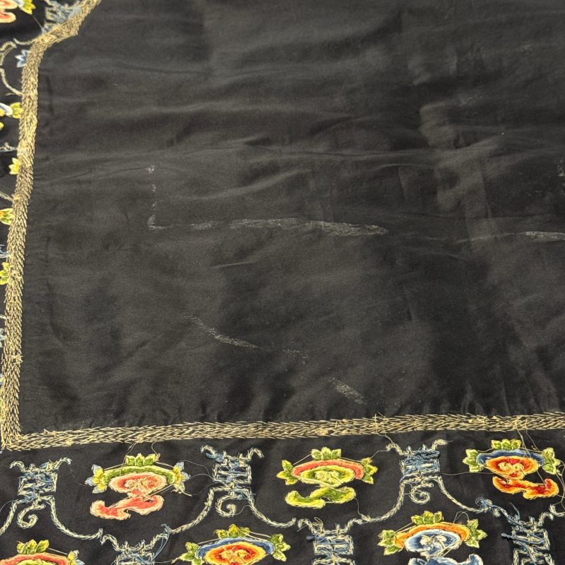 萬壽 | A Chinese yellow-ground silk and gold-thread embroidered 'Wan Shou 萬壽' panel - 图24