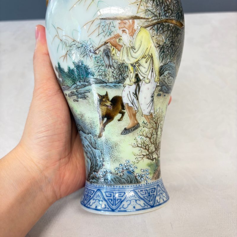 漁樵耕讀 | A set of four Chinese famille rose 'Yu Qiao Geng Du 漁樵耕讀' vases - 图52