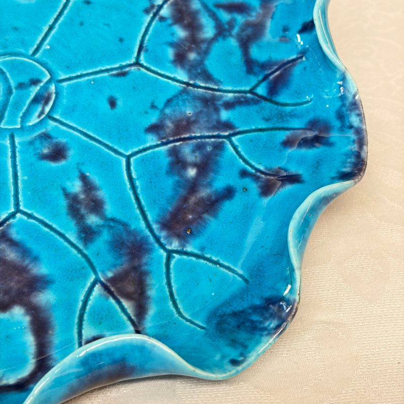 A Chinese turquoise-glazed purple-splashed 'Lotus Leaf' dish - 图10