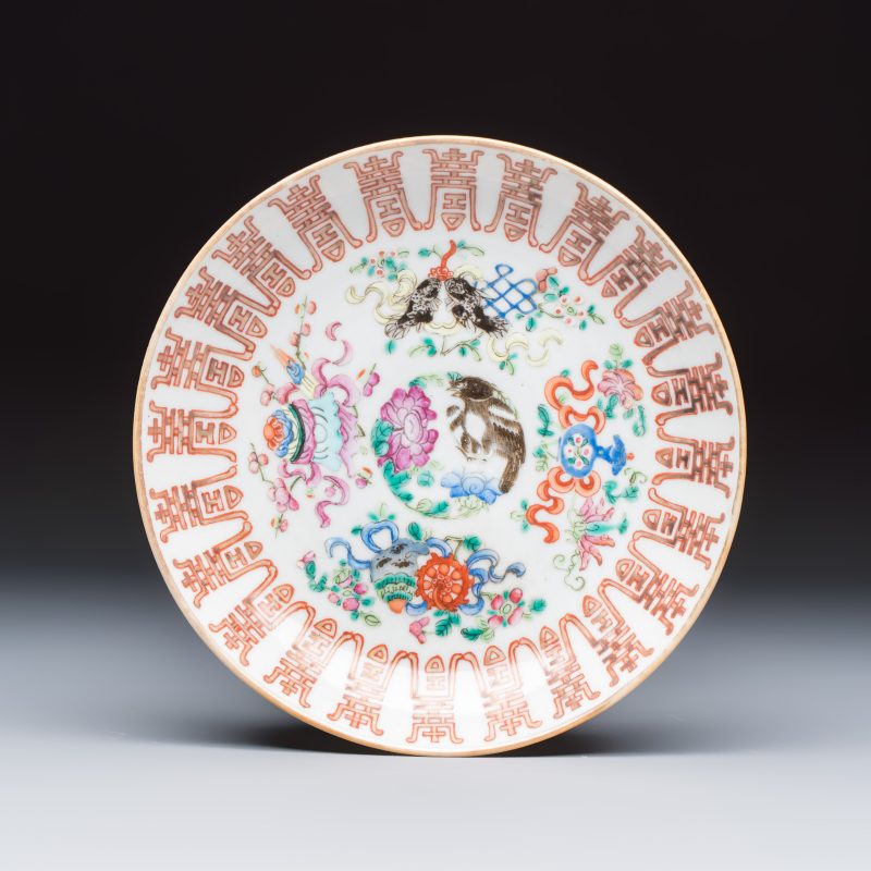 Four Chinese famille rose and polychrome-decorated wares - 图10