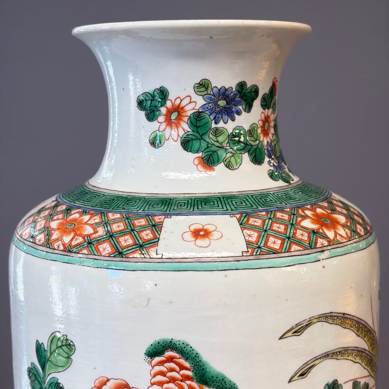 A Chinese famille verte 'Pheasants among Flowering branches' vase - 图24