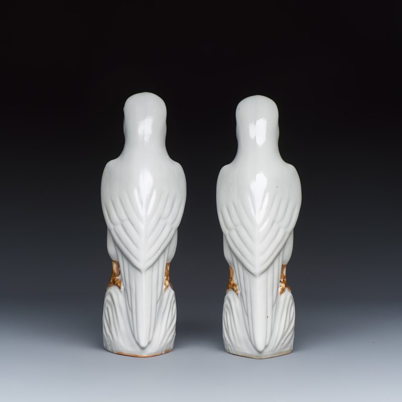 Three pairs of Chinese white-glazed birds - 图10