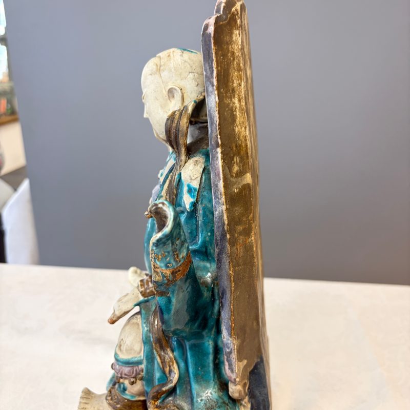 A Chinese Fahua-glazed stoneware model of Zhenwu - 图23