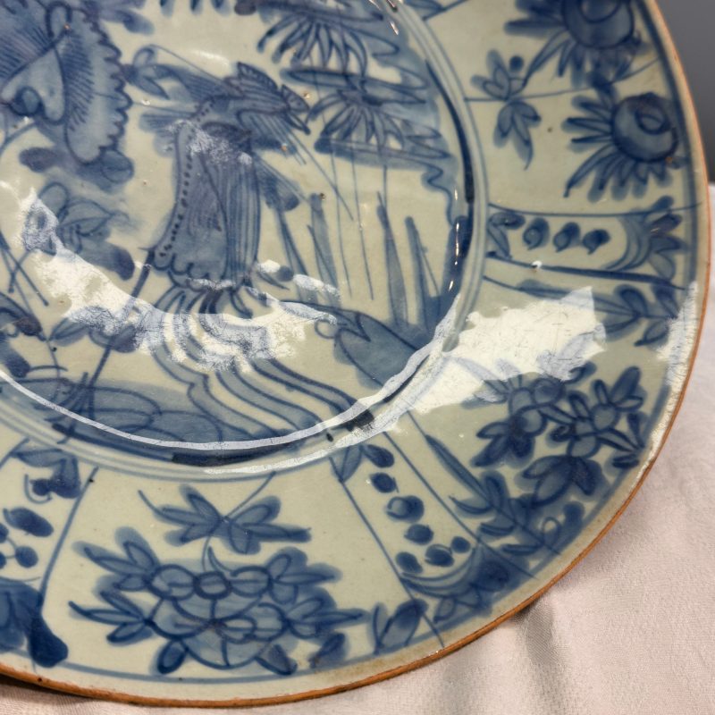 A Chinese Swatow blue and white 'Phoenix' dish - 图9