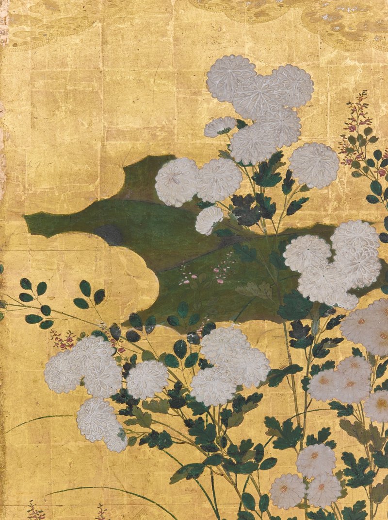 Attributed to the Kano school, Birds and flowers in spring and autumn, Momoyama – Edo period, early 17th century | 狩野派　春秋花鳥図屏風　桃山～江戸時代初期　17世紀初頭 - 图9