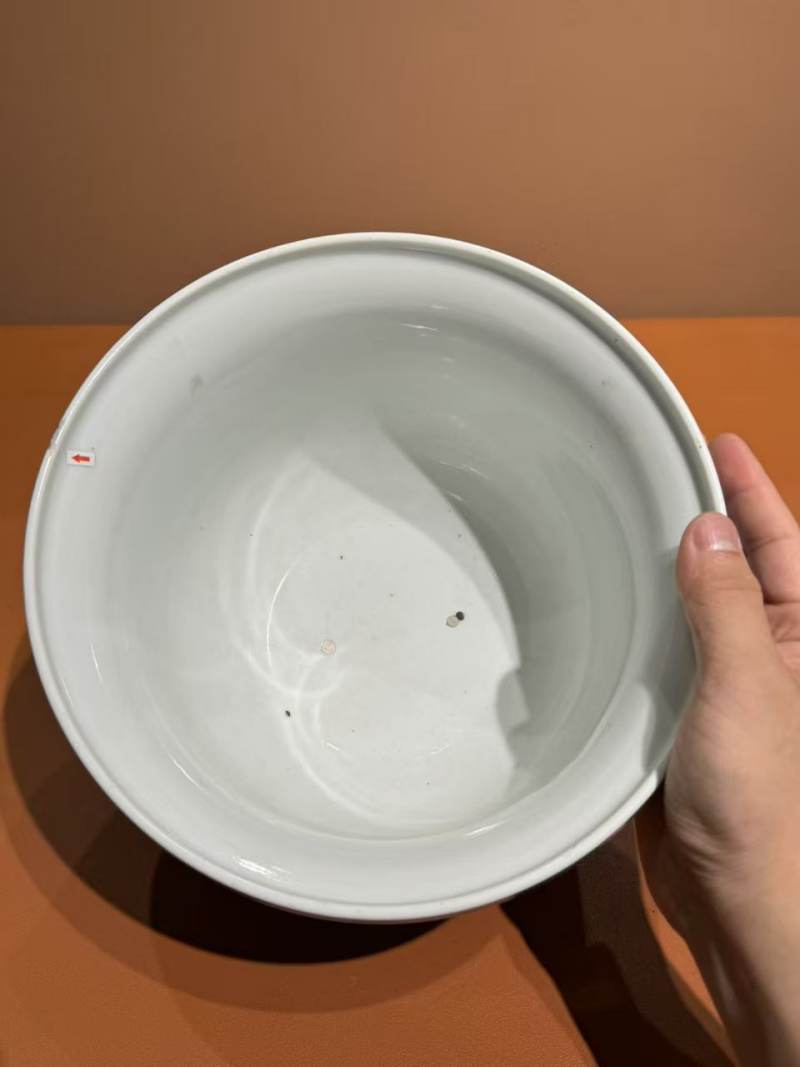 清晚期 青花骏马图花盆 - 图9