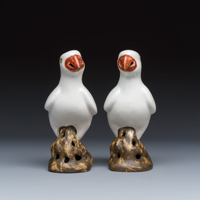 Three pairs of Chinese white-glazed birds - 图14
