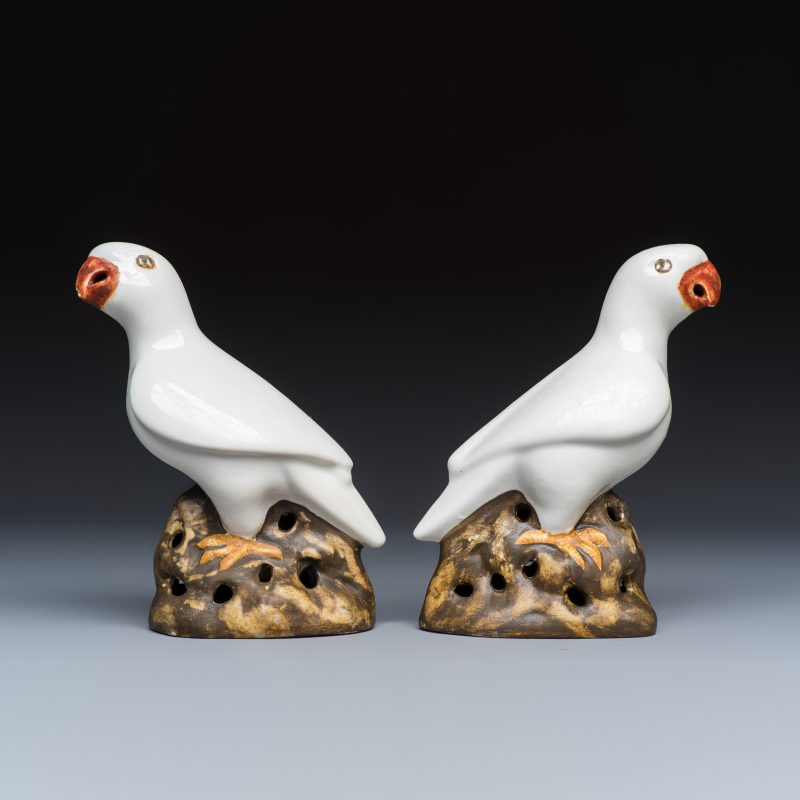 Three pairs of Chinese white-glazed birds - 图17
