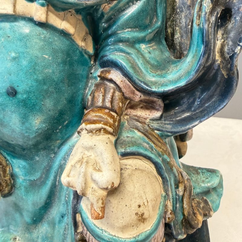 A Chinese Fahua-glazed stoneware model of Zhenwu - 图13