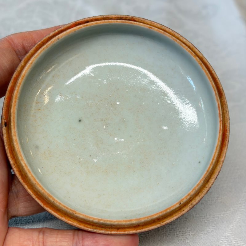 A Chinese peachbloom-glazed seal paste box - 图11