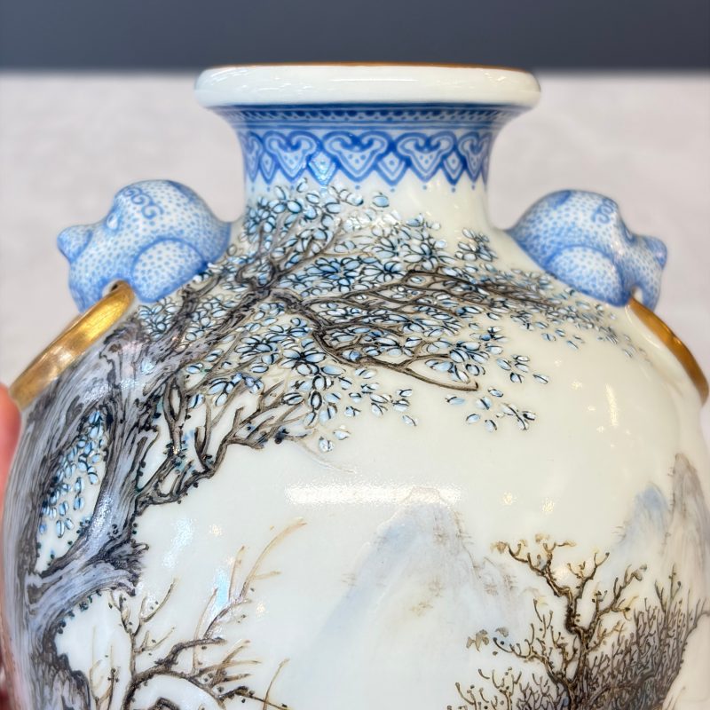 漁樵耕讀 | A set of four Chinese famille rose 'Yu Qiao Geng Du 漁樵耕讀' vases - 图10