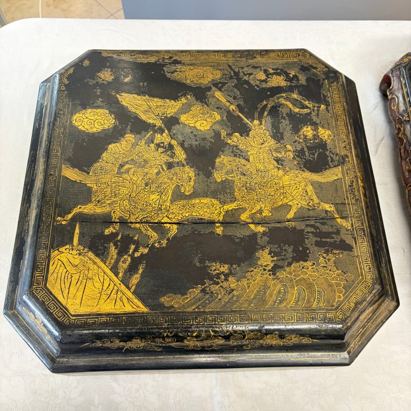 A Chinese polychrome-enamelled nine-piece sweetmeat set in a gilt-lacquered box - 图46