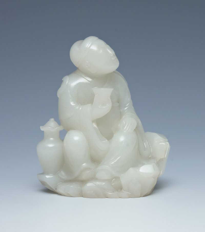 An exceptional white jade figure, Qianlong mark and of the period (1736-1795) - 图5
