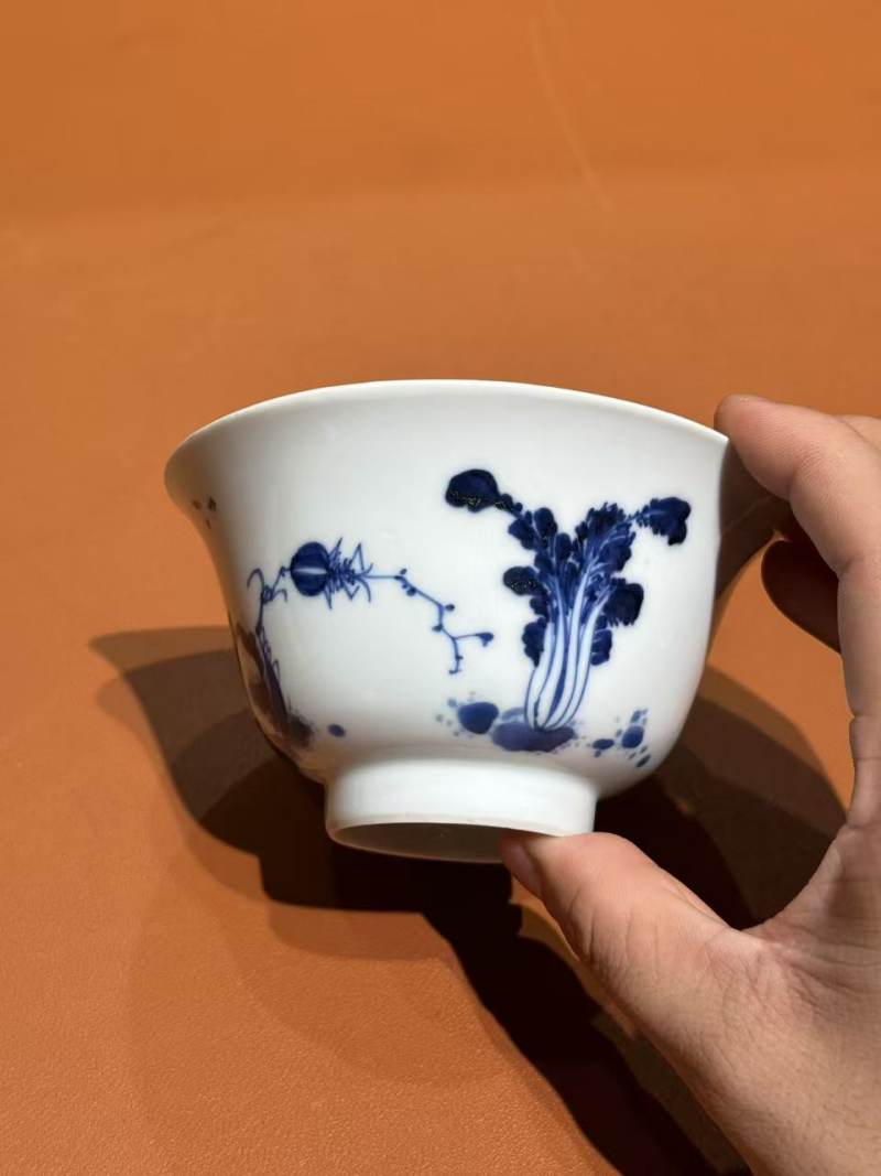 清康熙 青花百财图碗 - 图5