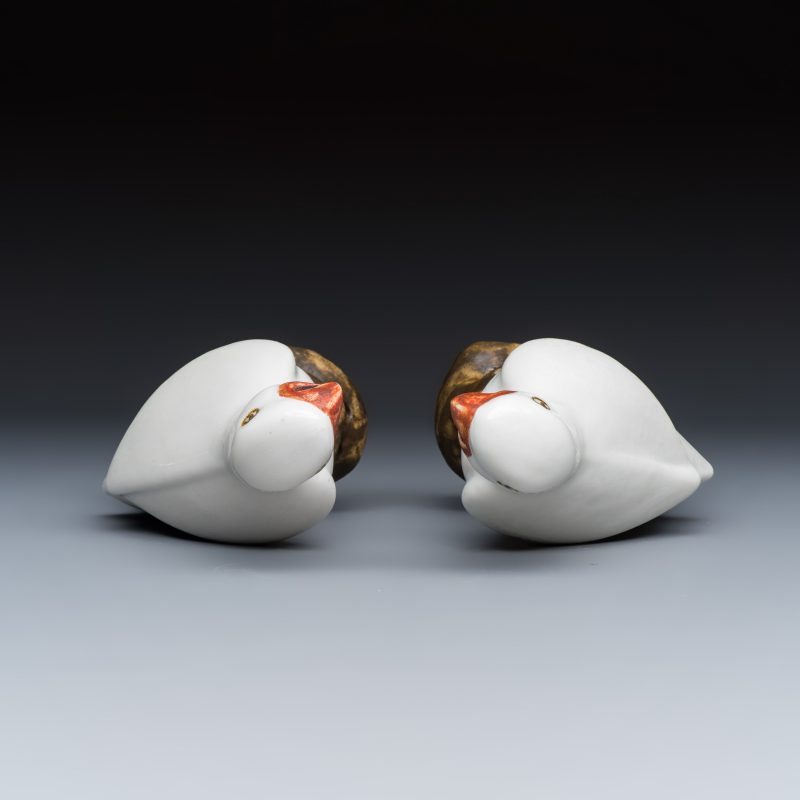 Three pairs of Chinese white-glazed birds - 图18