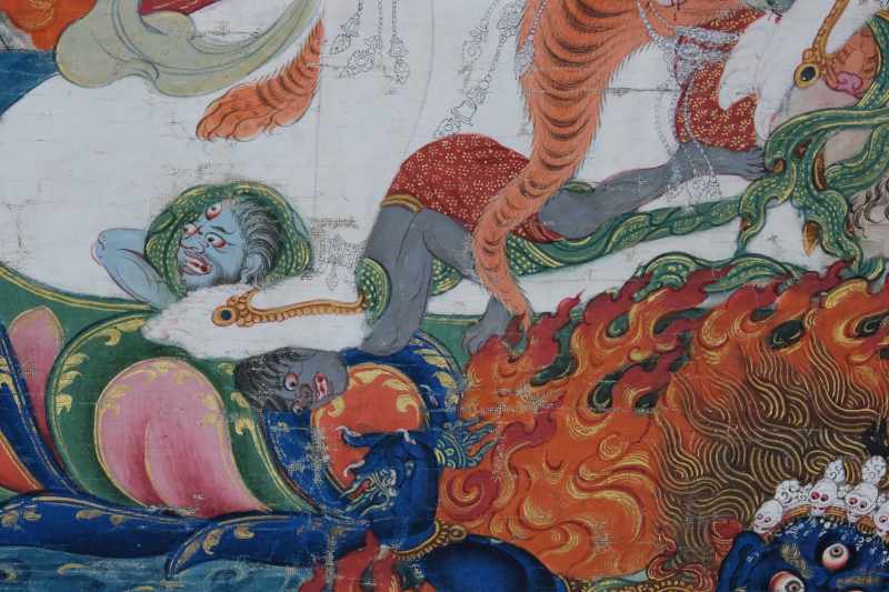 A Thangka of Sahasrabhūja Avalokiteśvara with Mahākāla - 图11