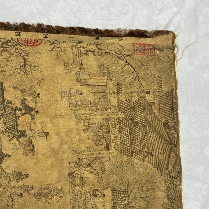 清明上河圖 | A Chinese brocade 'Qing Ming Shang He Tu 清明上河圖' panel - 图8