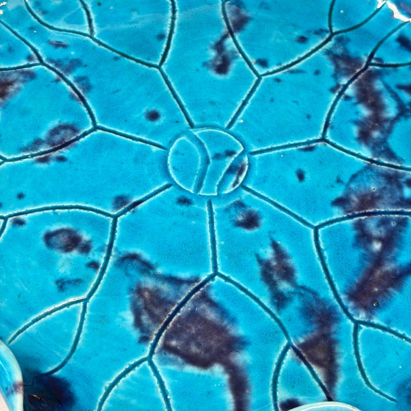 A Chinese turquoise-glazed purple-splashed 'Lotus Leaf' dish - 图11